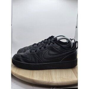 Nike Court Borough Low 2 BQ5448-001 Black Leather Sneaker Shoes womens 8.5